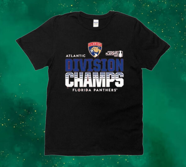 Official Florida Panthers 2024 Atlantic Division Champions Tee Shirt