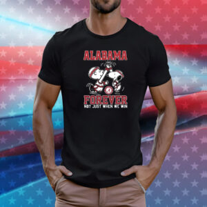 Peanuts Snoopy and Charlie Brown Alabama High Five Forever Not Just When We Win T-Shirt