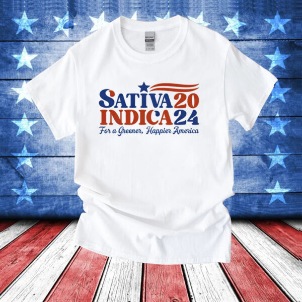 Sativa 20 Indica 24 for a Greener Happier America T-Shirt