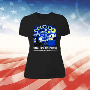 Snoopy and Woodstock Total Solar Eclipse 2024 LongSleeve Shirt