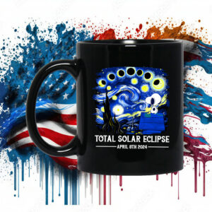 Snoopy and Woodstock Total Solar Eclipse 2024 Womens Shirt