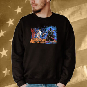 Star Wars featuring Chewbacca Luke Skywalker Princess Leia Han Solo and Darth Vader Tee shirt