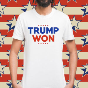 Travis Kelce wearing Trump won Shirt