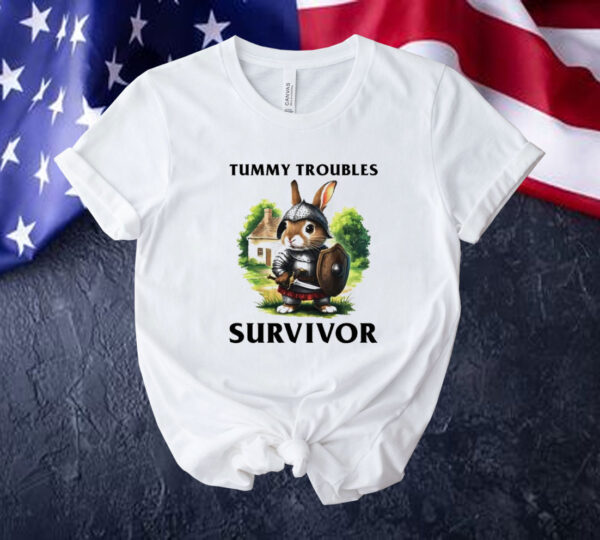 Tummy troubles survivor bunny rabbit Tee shirt