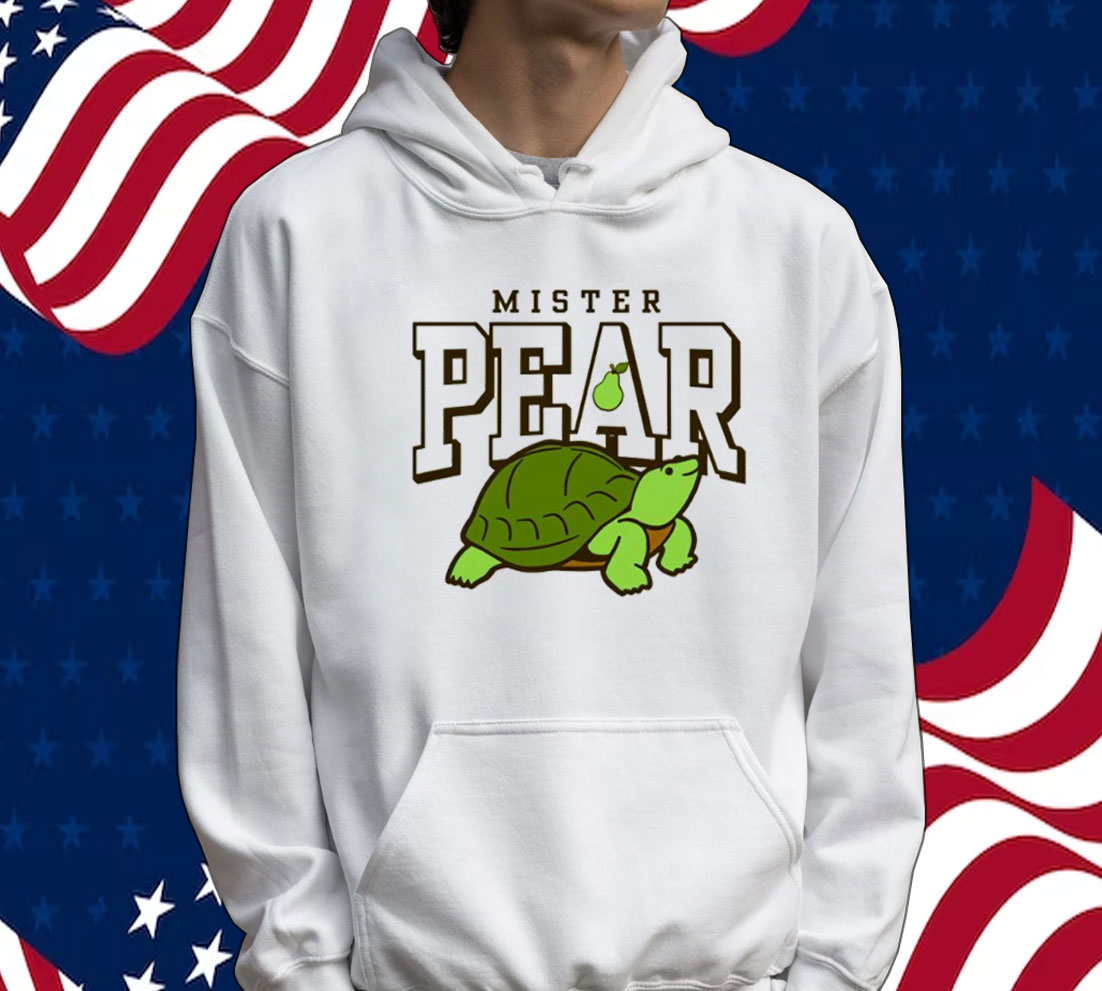 Turtle mister pear varsity Tee shirt