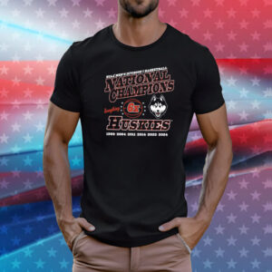 UConn Huskies Six-Time NCAA Men’s Basketball National Champions T-Shirt