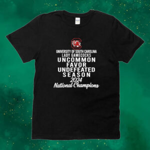 University Of South Carolina Lady Gamecocks Uncommon Favor Undefeated Season 2024 National Champions Tee shirt