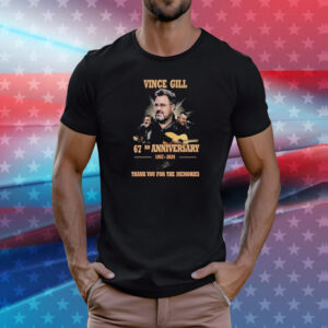 Vince Gill 67rd Anniversary 1957-2024 Thank You For The Memories T-Shirt
