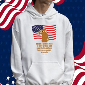 When a strong man is fully armed and guards his palace his possessions are safe Tee shirt