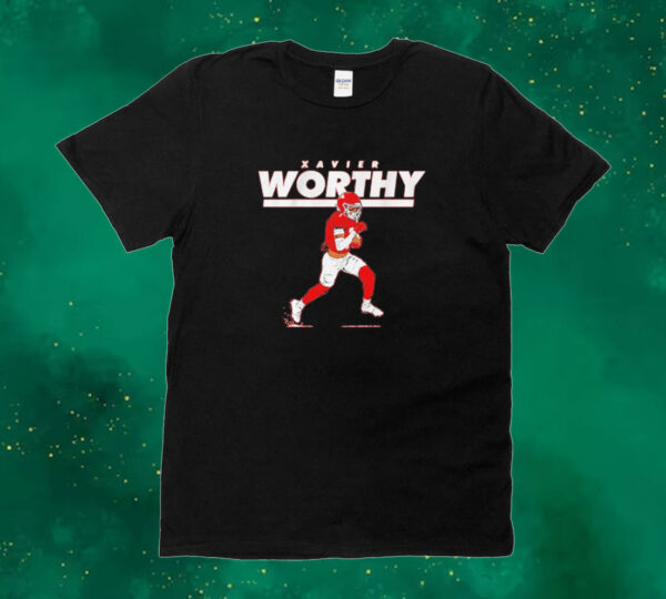 Xavier Worthy we’re not worthy Tee shirt
