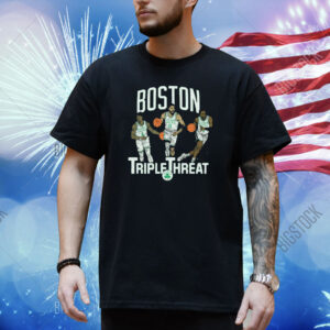 Celtics Triple Threat Holiday Tatum Brown Shirt