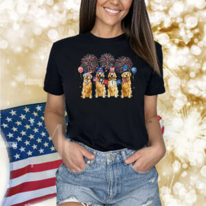 Golden Retriever 4th Of July Patriotic Shirt