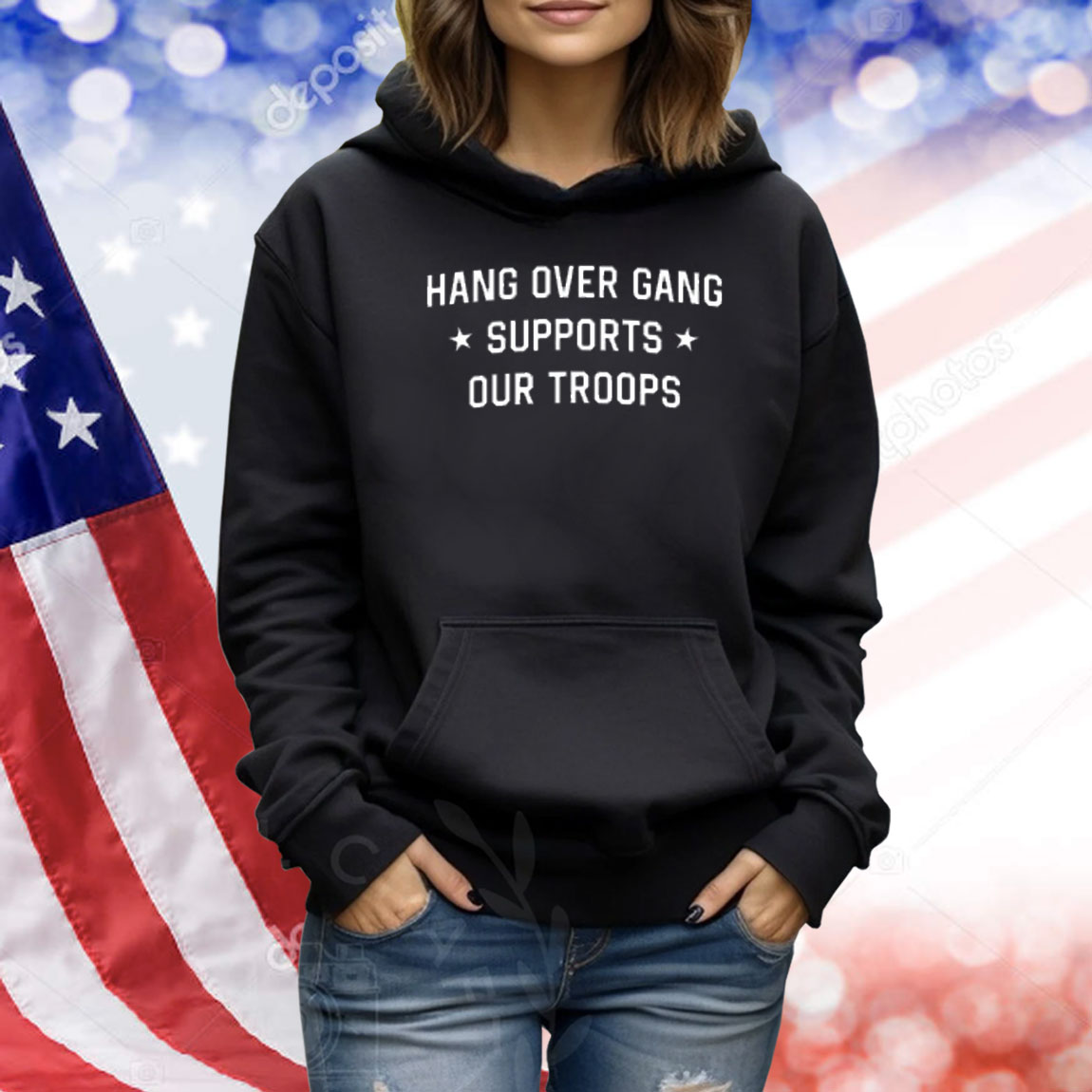 Hang Over Gang Supports Our Troops Shirt
