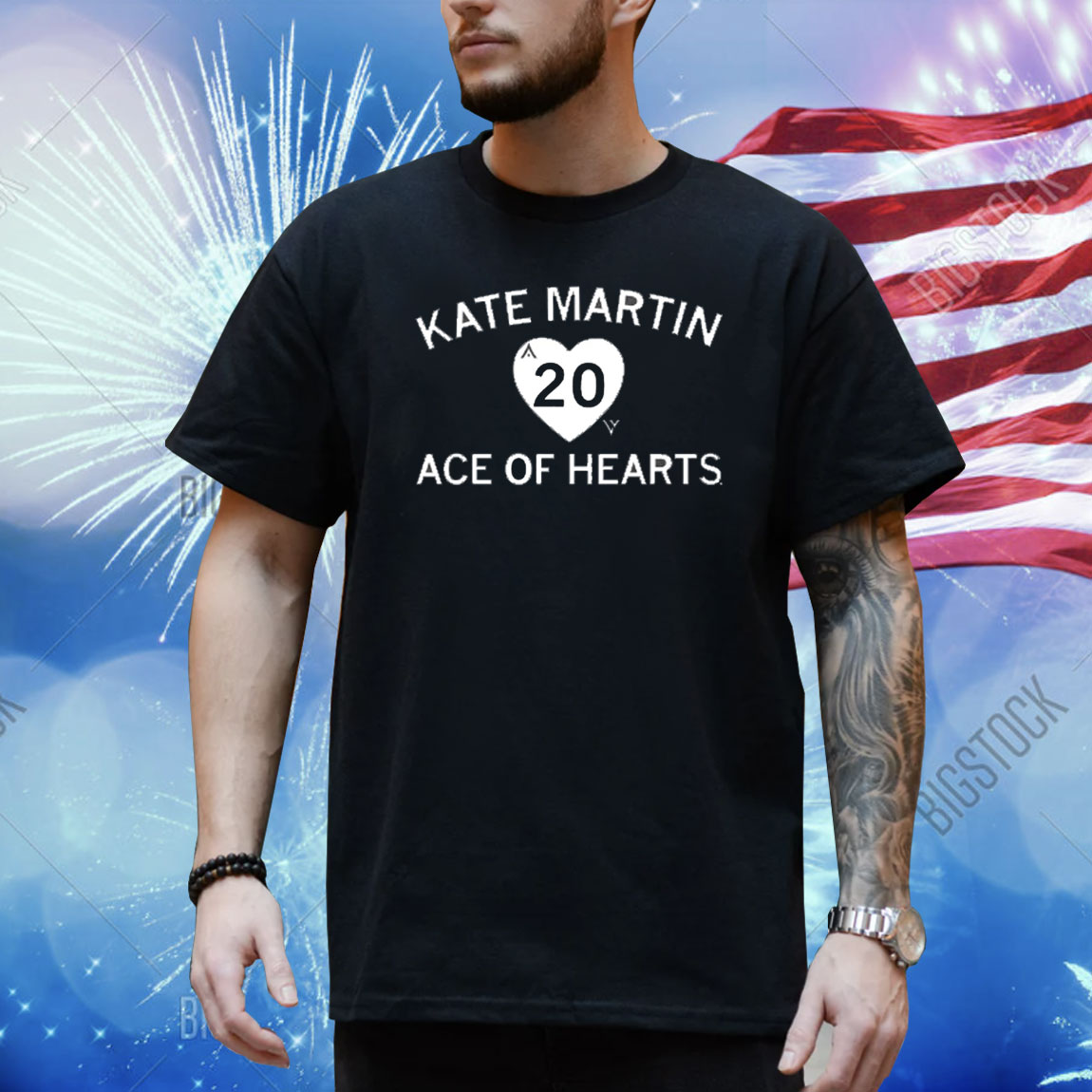 Kate Martin is the Ace of our Hearts. Shirt