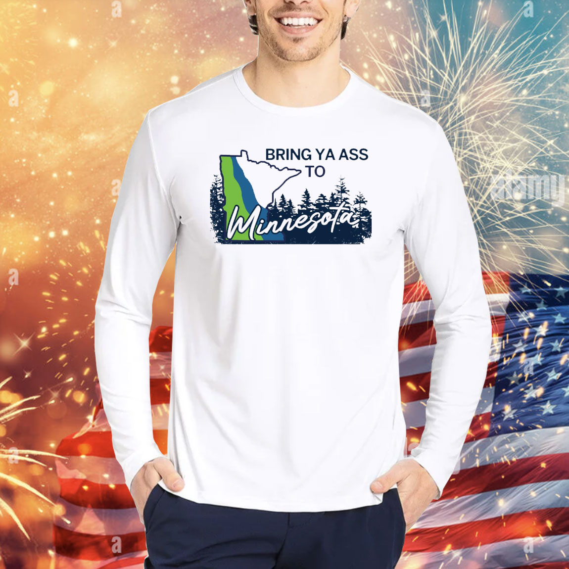 Minnesota Timberwolves Bring Ya Ass To Minnesota Road Sign Shirt