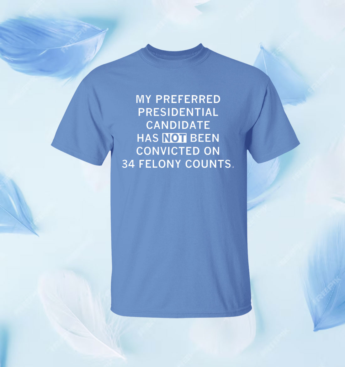 My preferred presidential candidate has NOT been convicted on 34 felony counts. Shirt