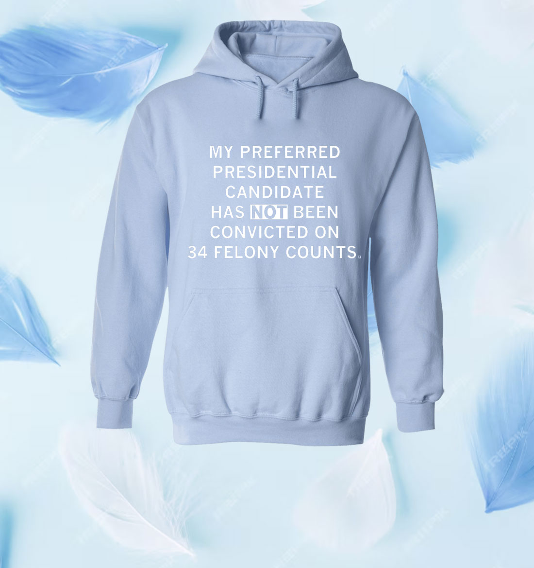 My preferred presidential candidate has NOT been convicted on 34 felony counts. Shirt