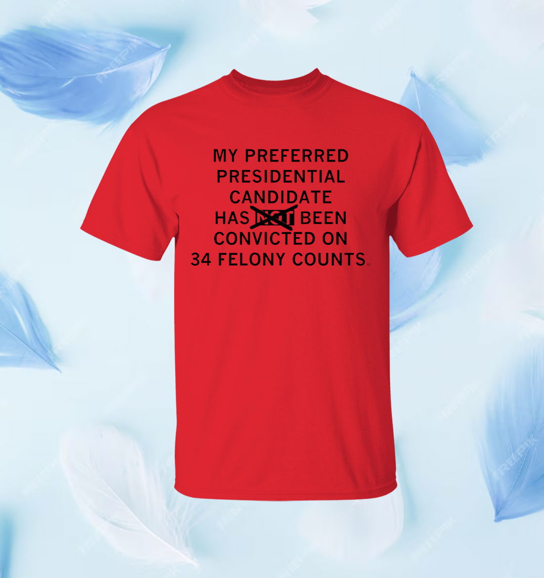 My preferred presidential candidate has been convicted on 34 felony counts Shirt