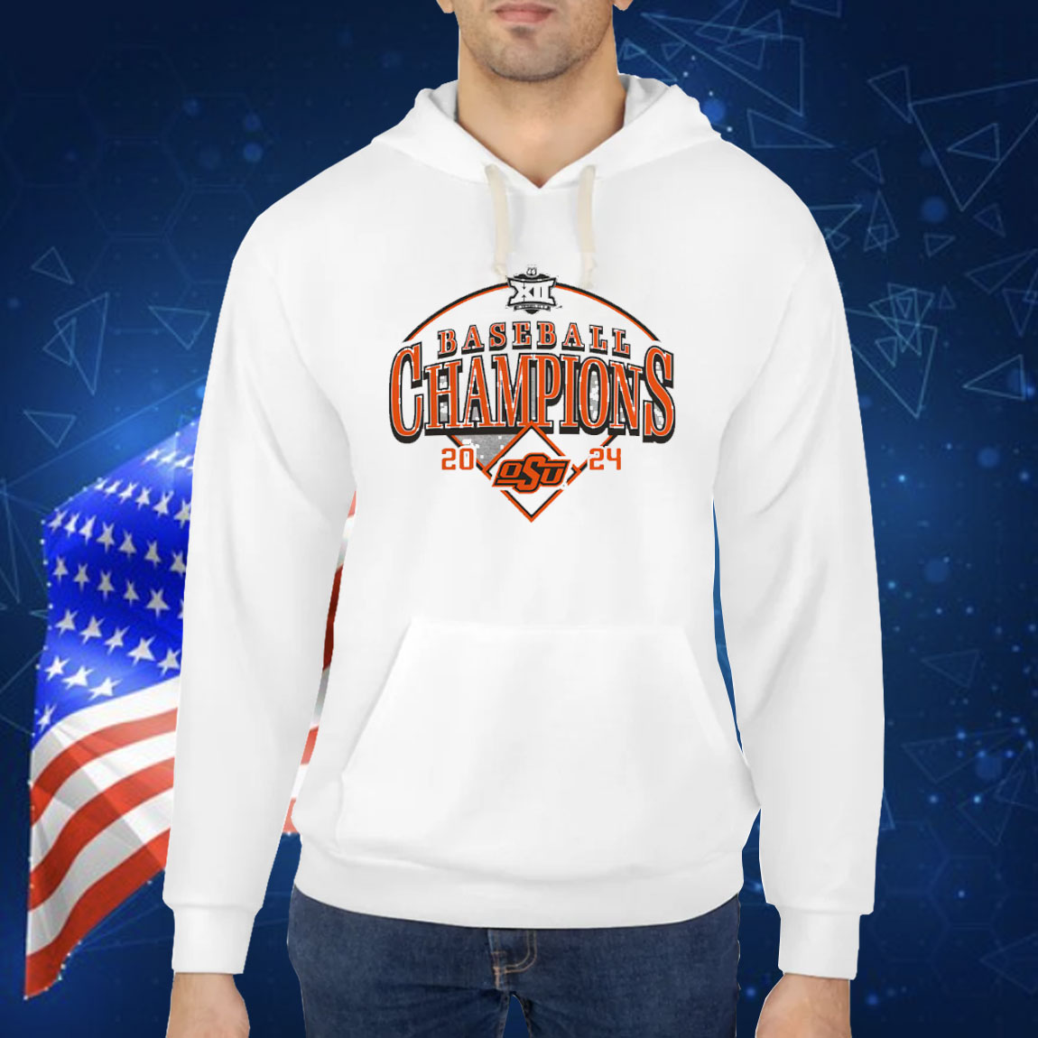 Oklahoma State Cowboys 2024 Big 12 Baseball Conference Tournament Champions Curveball Break Shirt