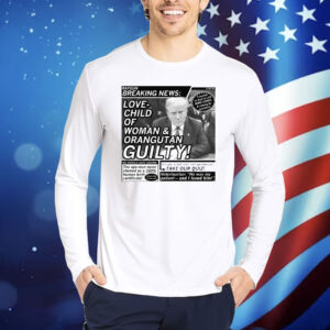 RAYGUN Breaking News: Love-Child of Woman & Orangutan Guilty Shirt