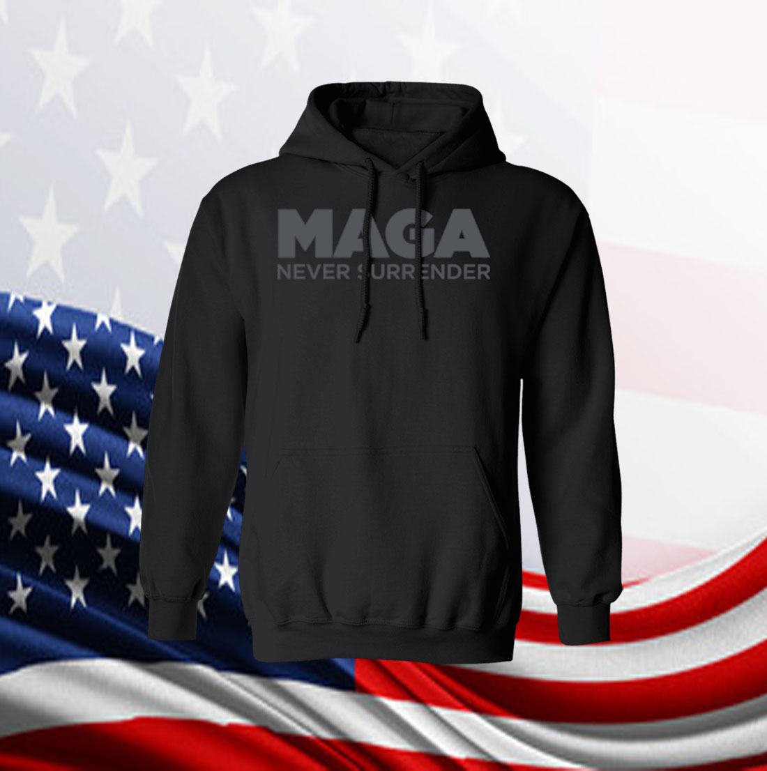 MAGA Never Surrender Black Women's Shirt