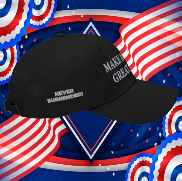 Trump Never Surrender Black MAGA 47 Hat