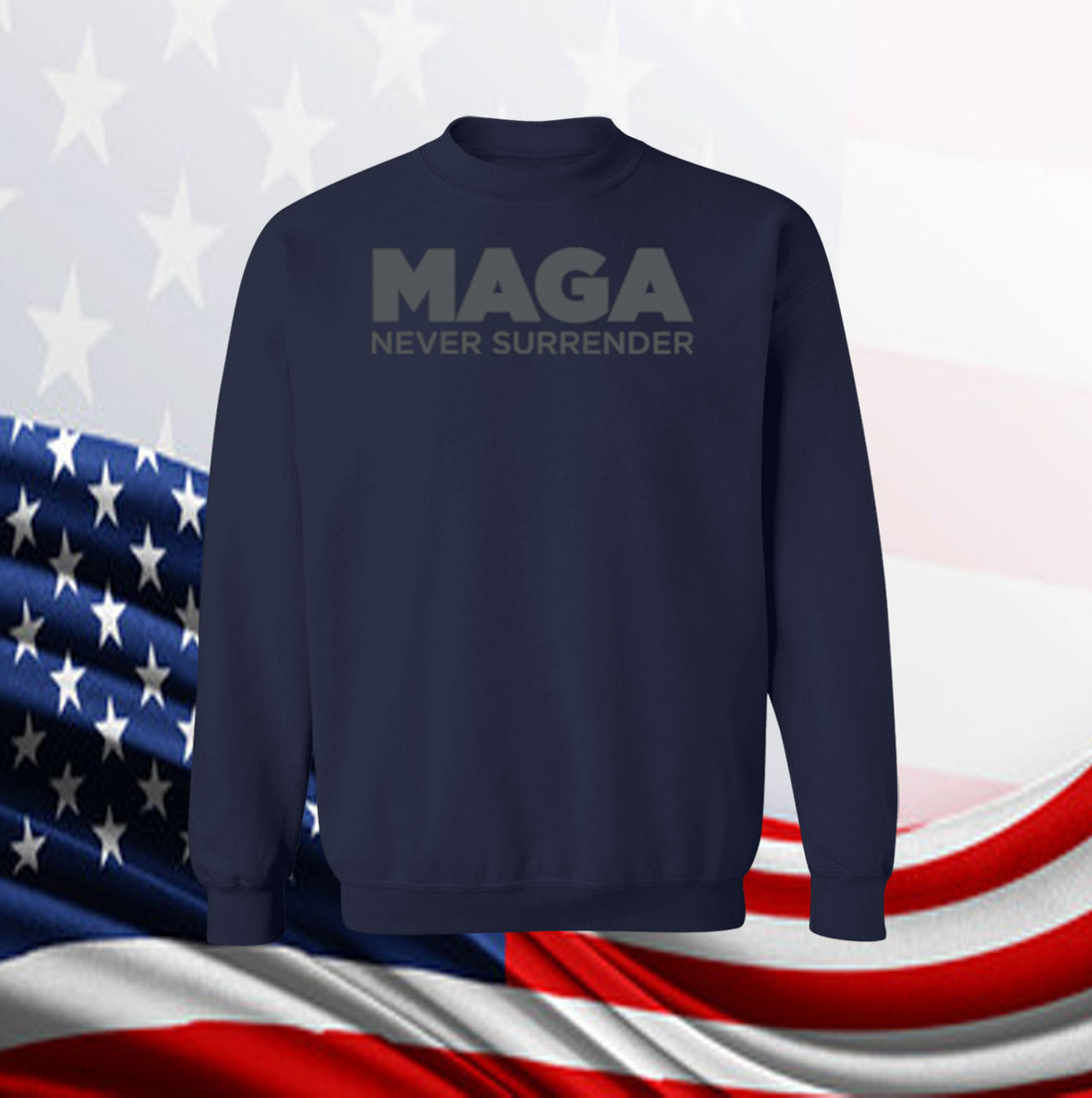 MAGA Never Surrender Black Women's Shirt