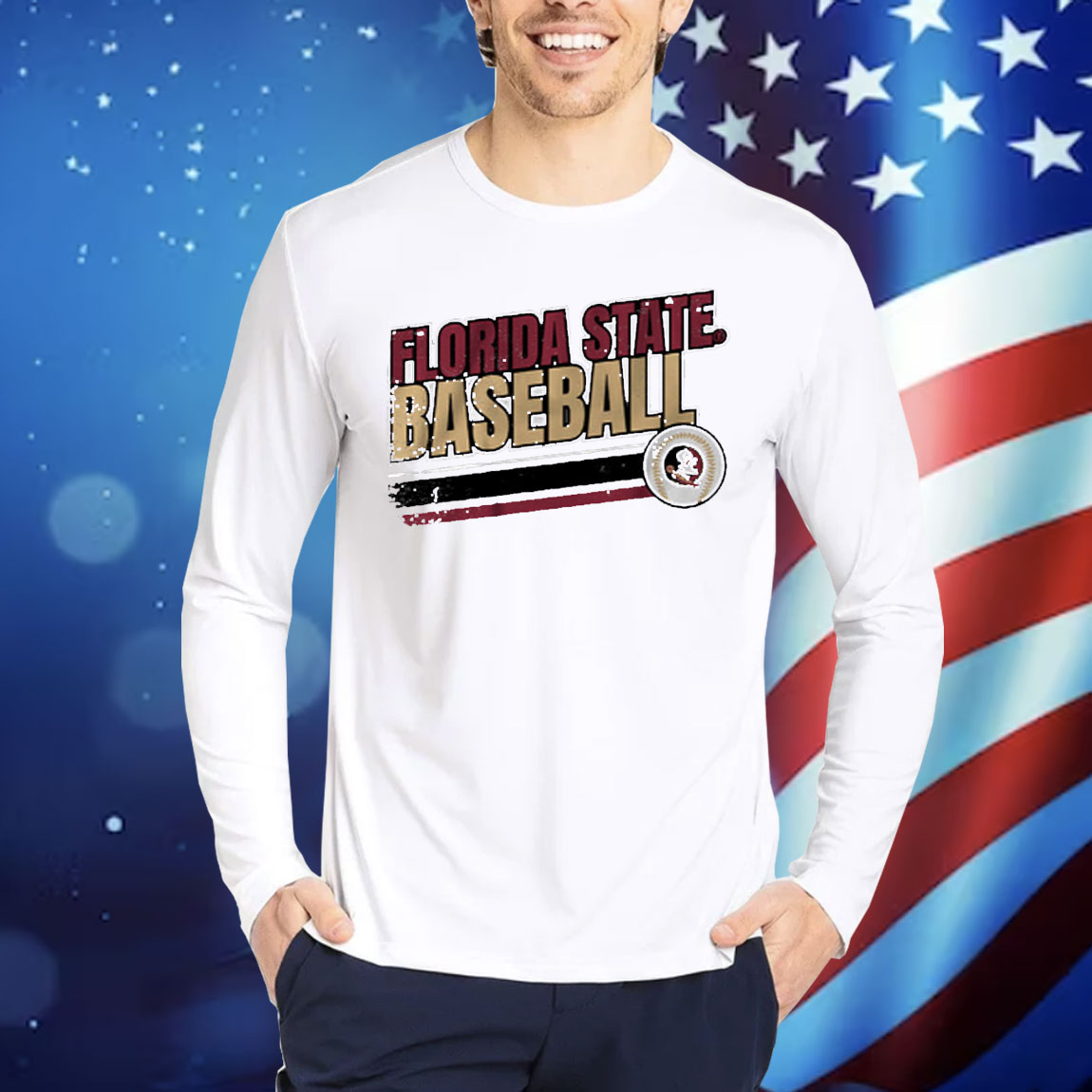 Florida State Seminoles: Retro Baseball Shirt