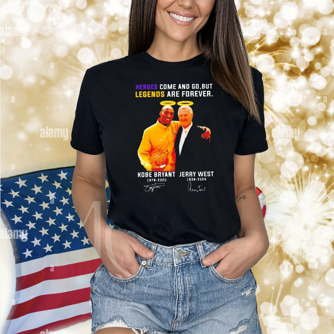 Kobe Bryant and Jerry West heroes come and go but legends are forever Shirt