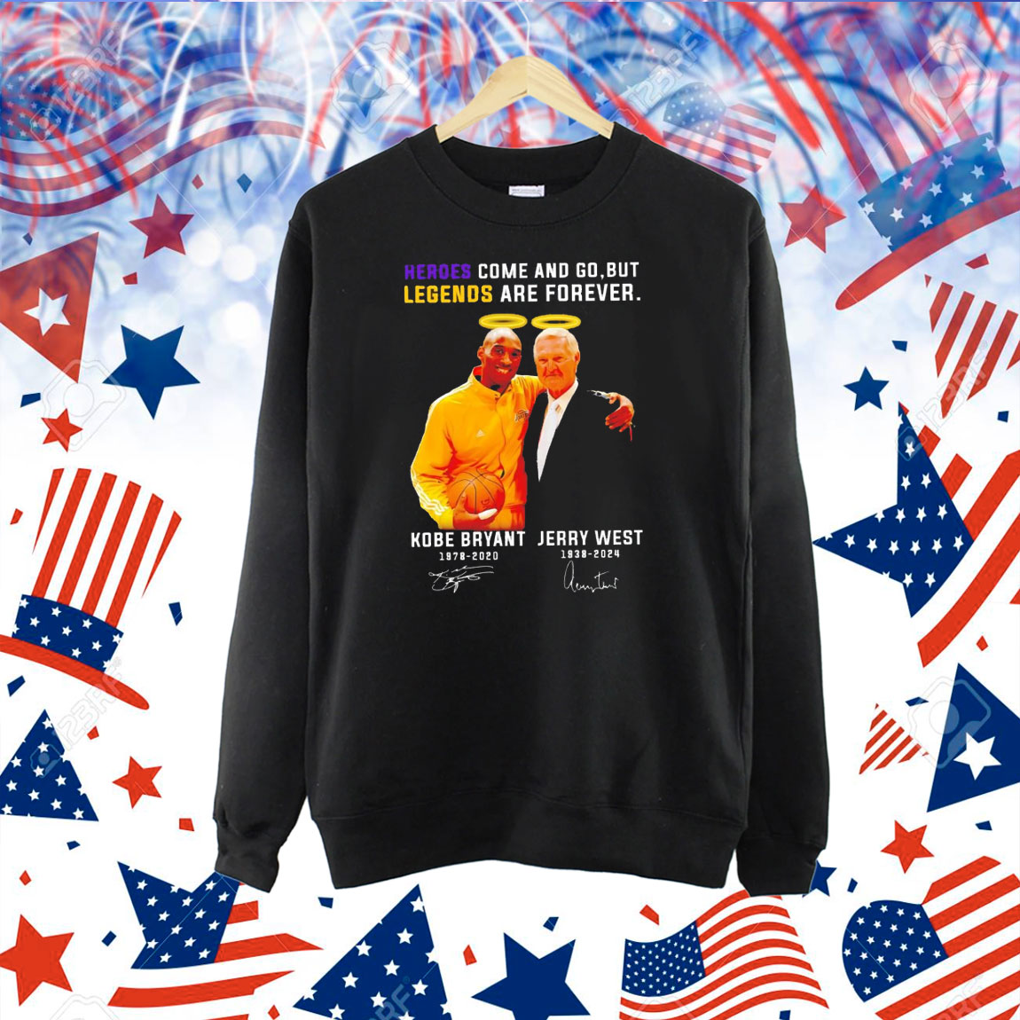 Kobe Bryant and Jerry West heroes come and go but legends are forever Shirt