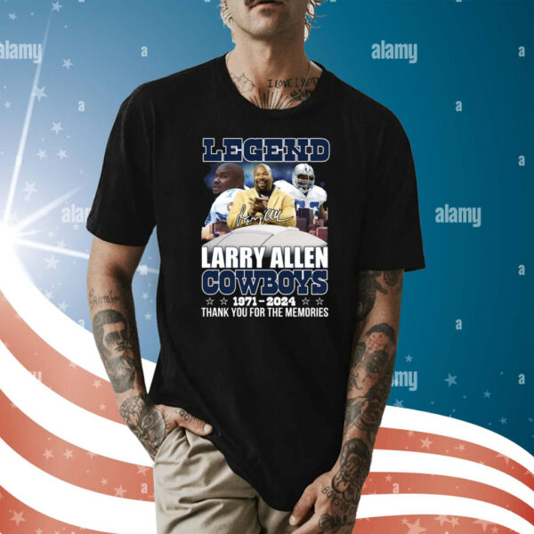 Legend Larry Allen 1971-2024 Thank You For The Memories Shirt