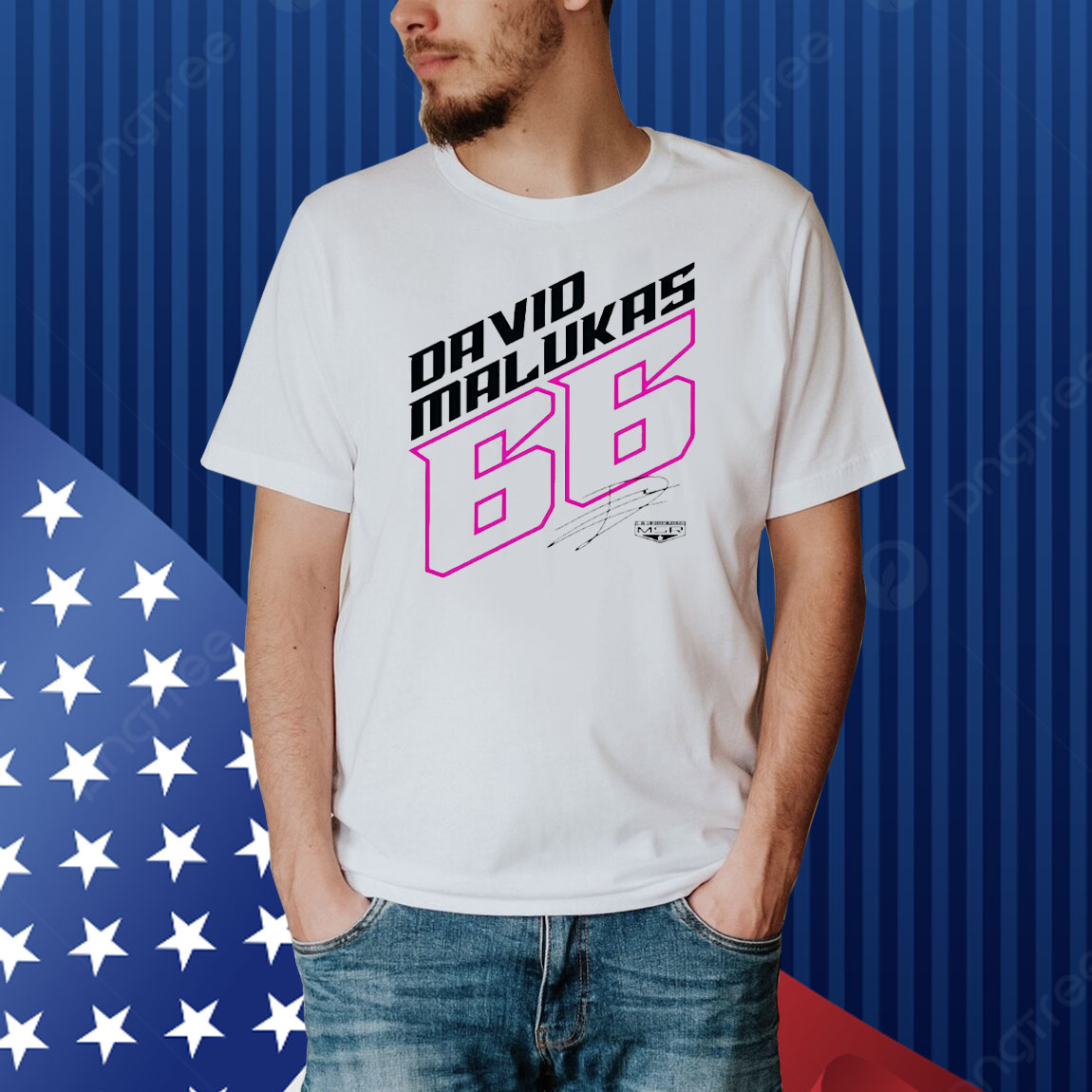 Meyer Shank Racing Merchandise David Malukas 66 Shirt