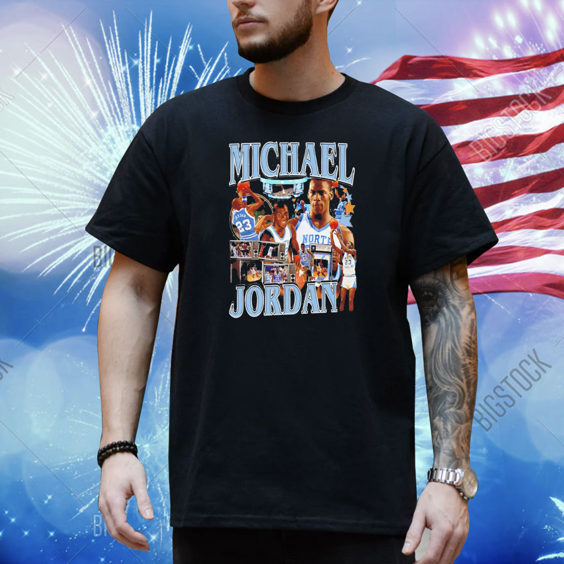 Michael Jordan UNC Must See TV Graphic Shirt