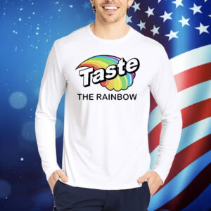 Mimis Mua wearing taste the rainbow Shirt