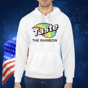 Mimis Mua wearing taste the rainbow Shirt