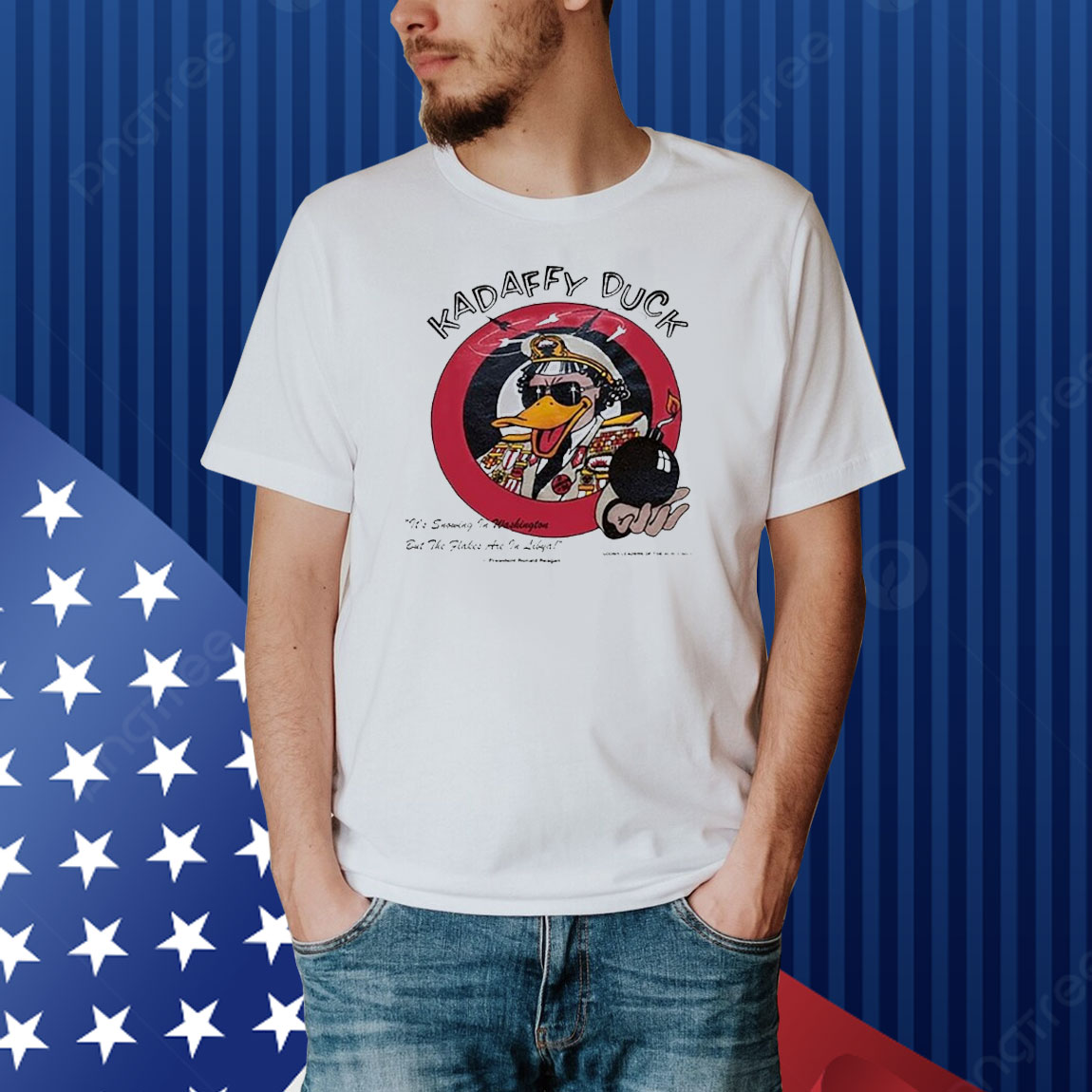 Official Kadaffy Duck It’s Snowing In Washington But The Flakes Are In Libya Shirt