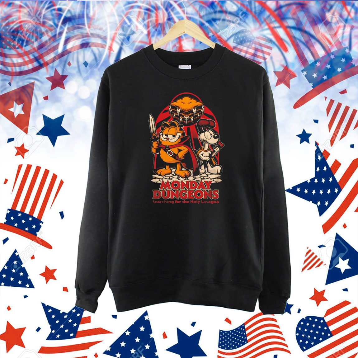 Monday Dungeons Garfield and Odie and Dungeons & Dragons Shirt