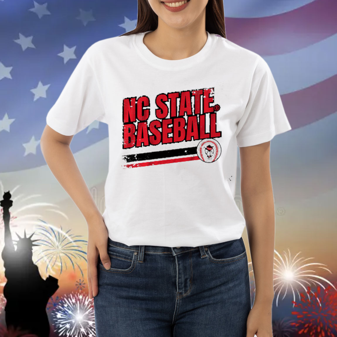 NC State Wolfpack: Retro Baseball Shirt