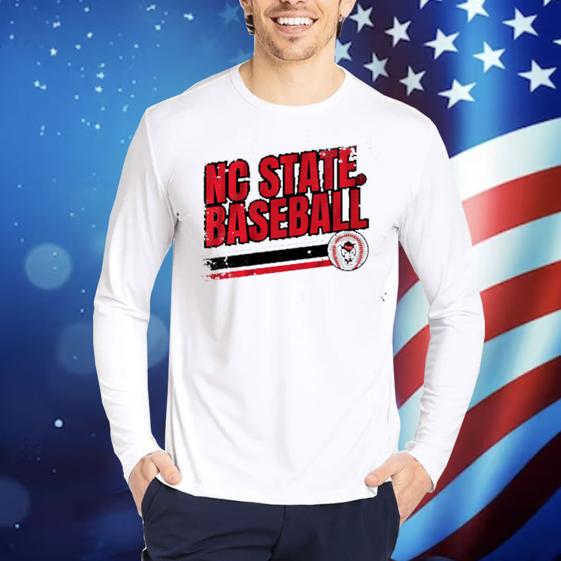 NC State Wolfpack: Retro Baseball Shirt