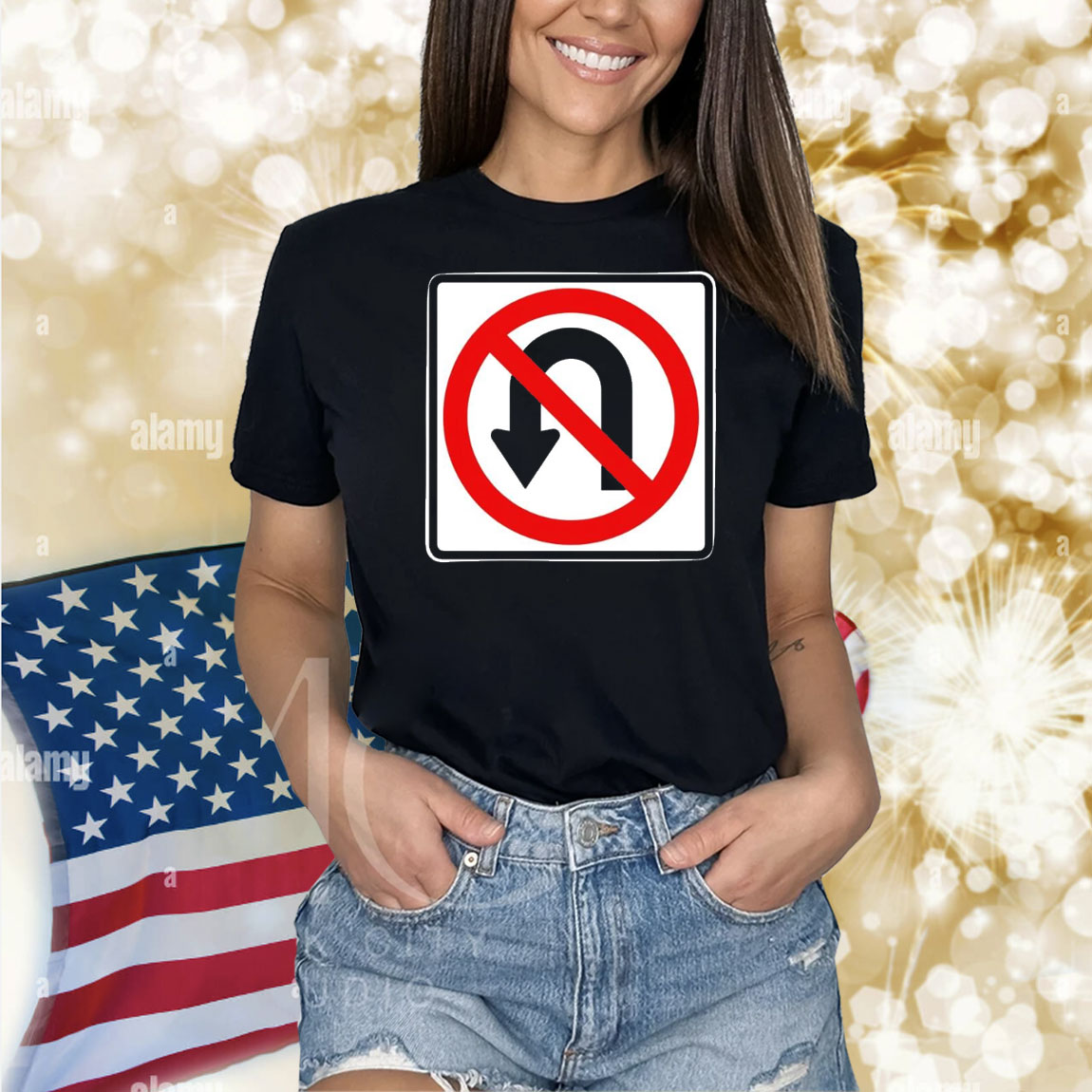 No u-turn road sign Shirt