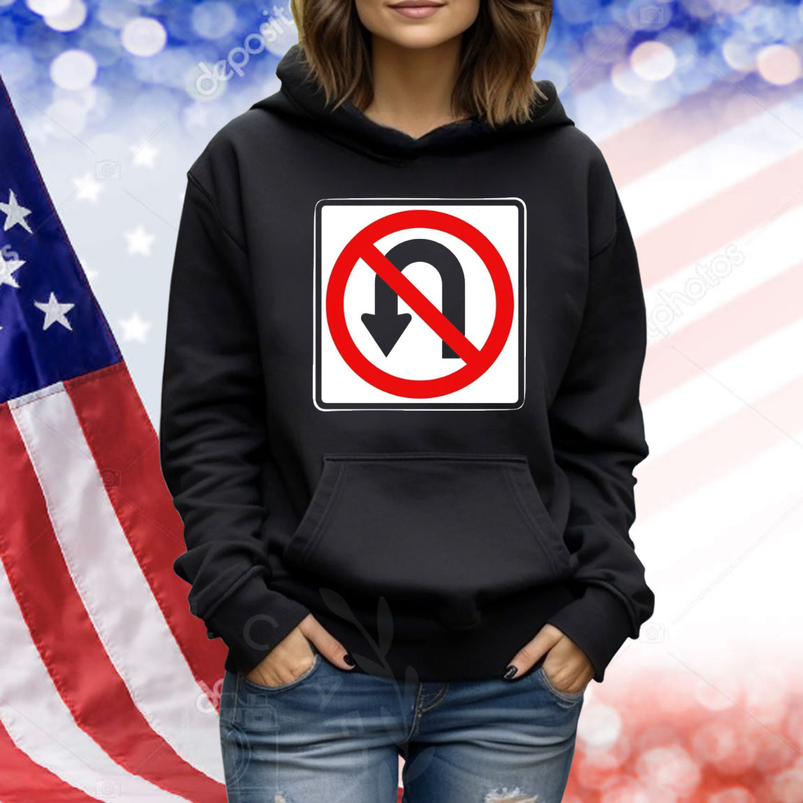No u-turn road sign Shirt