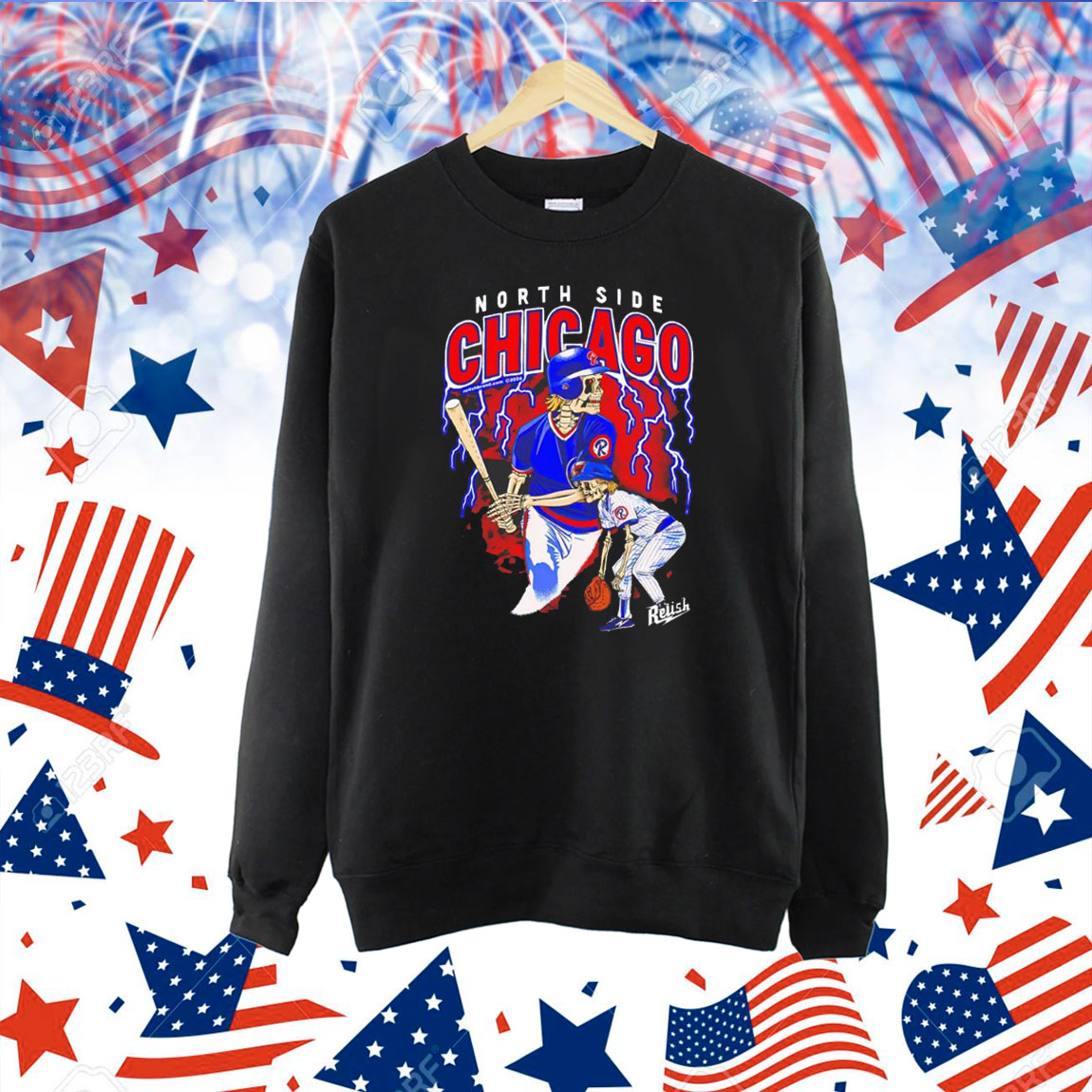 North Side Chicago Baseball skeleton Shirt
