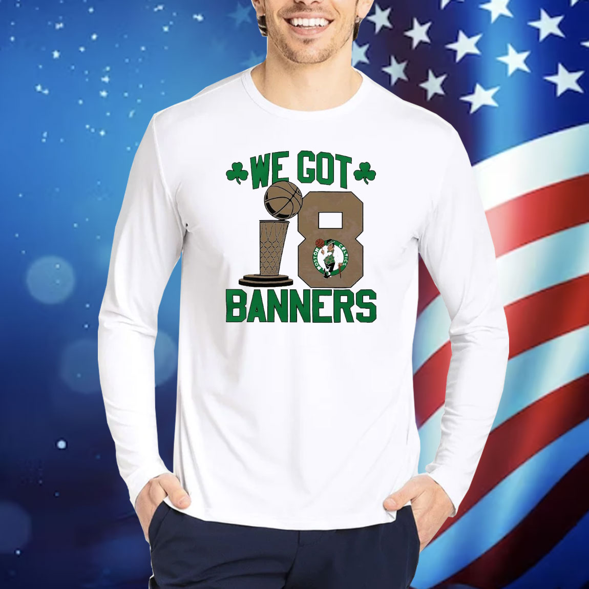 Official 2024 Boston Celtics Stadium Essentials 18-Time NBA Finals Champions We Got 18 Banners Shirt