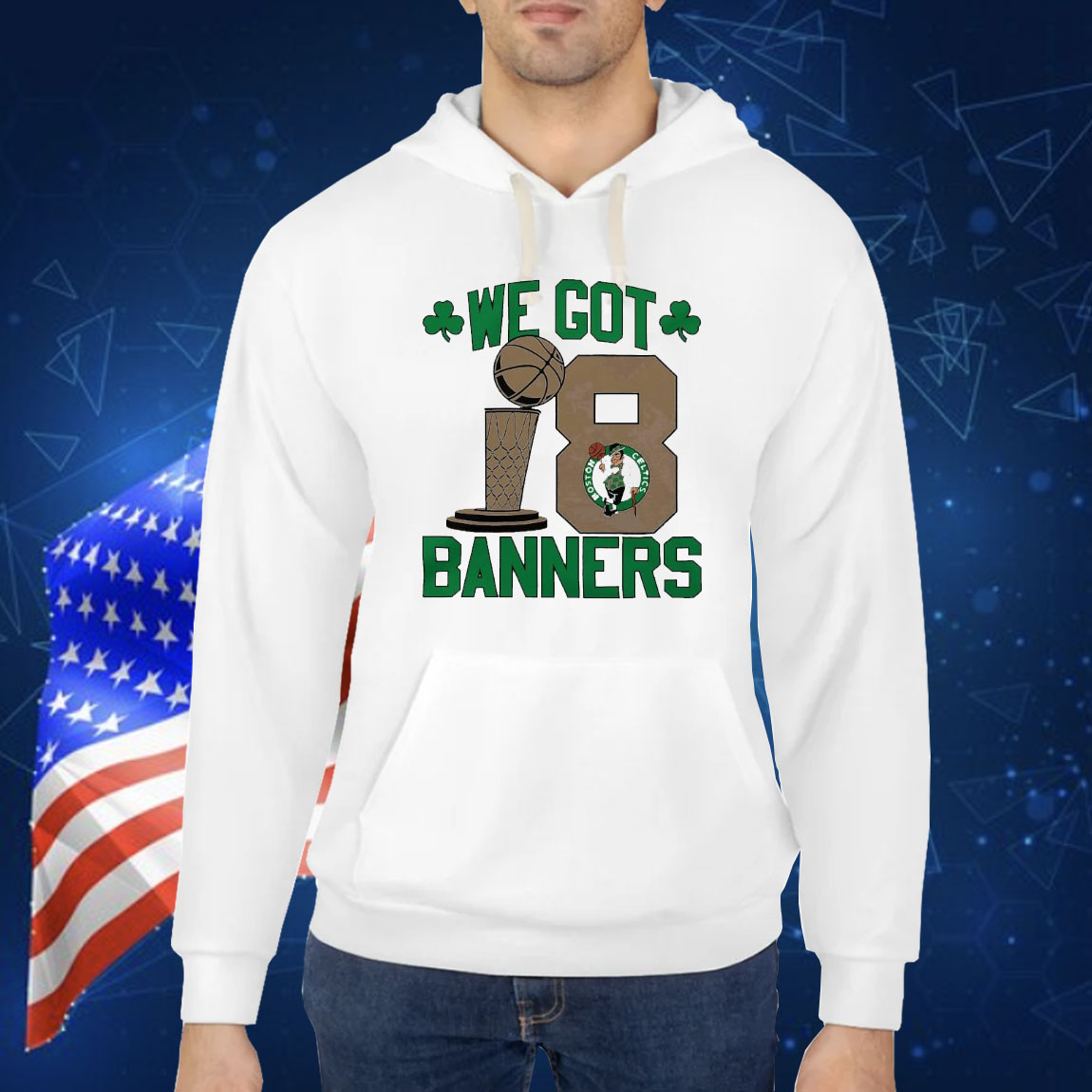 Official 2024 Boston Celtics Stadium Essentials 18-Time NBA Finals Champions We Got 18 Banners Shirt