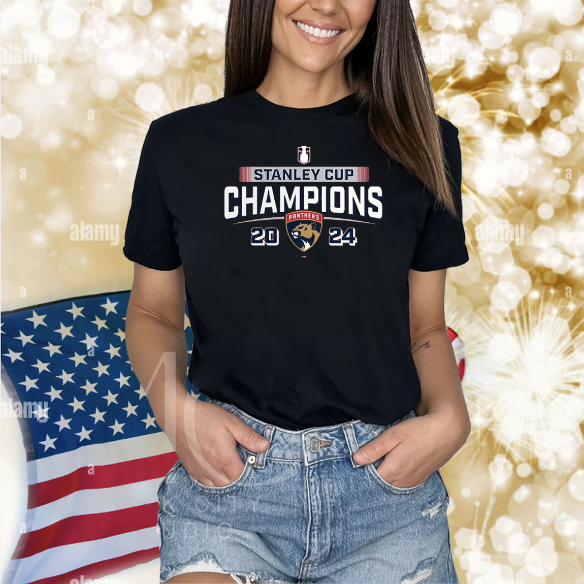 Official Aleksander Barkov Florida Panthers 2024 Stanley Cup Champions Power Shirt