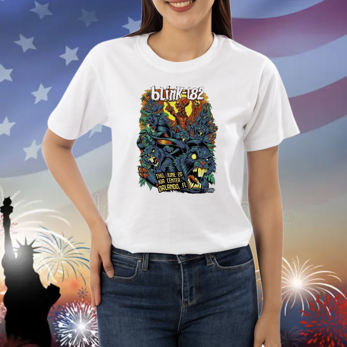 Official Blink-182 Orlando Kia Center June 20 2024 Shirt