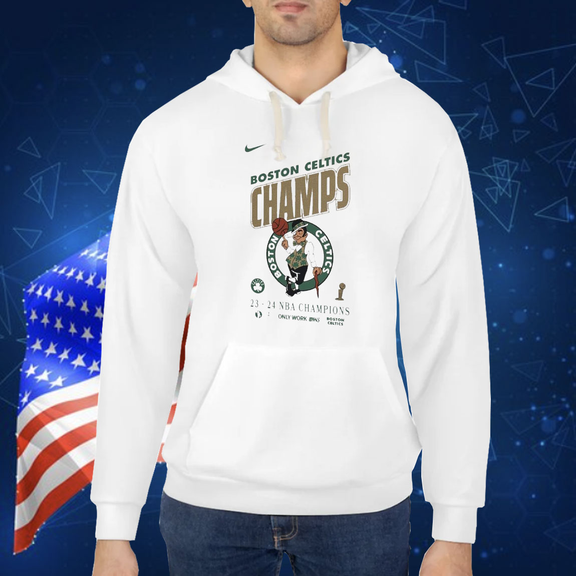 Official Boston Celtics 2023-2024 NBA Finals Champions Only Work Wins Celebration Roster Shirt