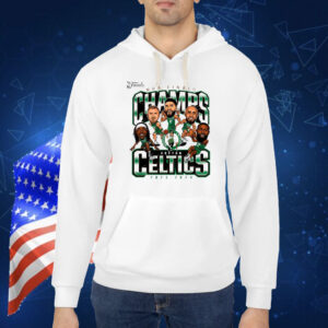 Official Boston Celtics 2023-2024 NBA Finals Champions Pull Up Jumper Caricature Shirt