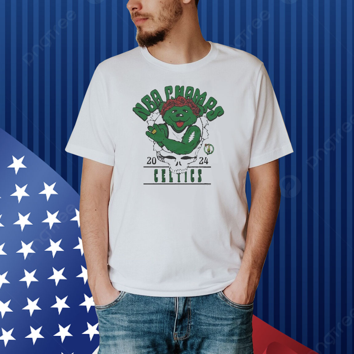 Official Boston Celtics 2024 NBA Finals Champions Grateful Dead Shirt