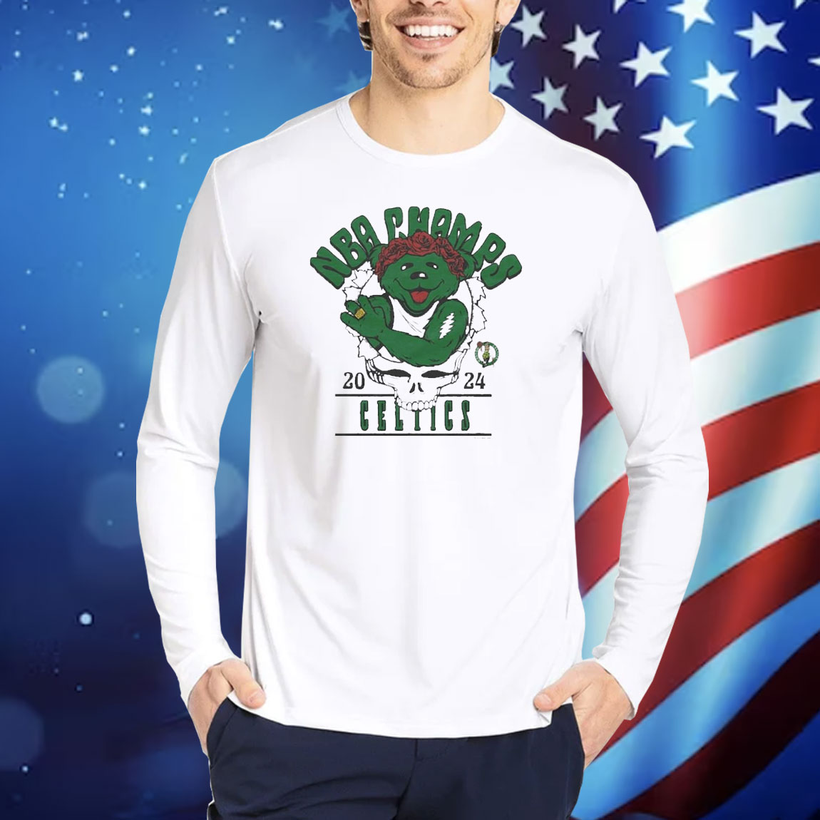 Official Boston Celtics 2024 NBA Finals Champions Grateful Dead Shirt